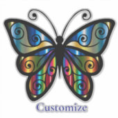 Farbenfrohe Butterfly Thunder_Cove Aufkleber (Vorderseite)