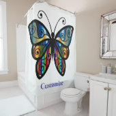 Farbenfrohe Butterfly Thunder_Cove Duschvorhang (Beispiel)