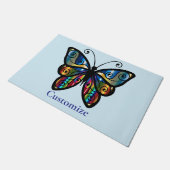 Farbenfrohe Butterfly Thunder_Cove Fußmatte (Schrägansicht)