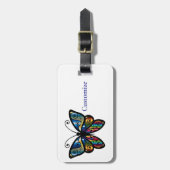 Farbenfrohe Butterfly Thunder_Cove Gepäckanhänger (Vorderseite vertikal)