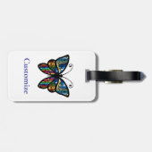 Farbenfrohe Butterfly Thunder_Cove Gepäckanhänger (Rückseite horizontal)
