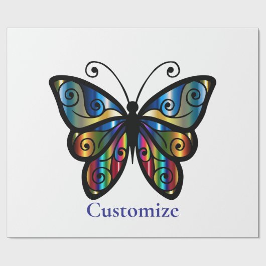 Farbenfrohe Butterfly Thunder_Cove Geschenkpapier (Flach)