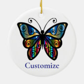 Farbenfrohe Butterfly Thunder_Cove Keramik Ornament (Hinten)