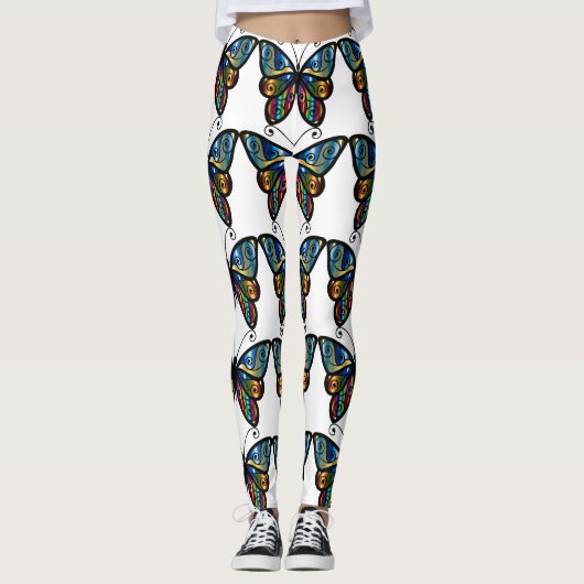 Farbenfrohe Butterfly Thunder_Cove Leggings (Vorderseite)