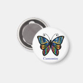 Farbenfrohe Butterfly Thunder_Cove Magnet (Vorderseite/Rückseite)