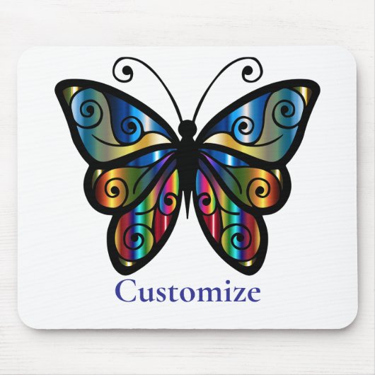Farbenfrohe Butterfly Thunder_Cove Mousepad (Vorne)