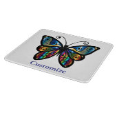 Farbenfrohe Butterfly Thunder_Cove Schneidebrett (Ecke)