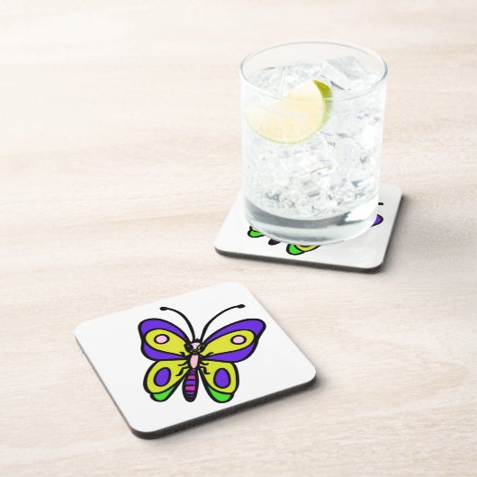 Farbenfrohe Butterfly Untersetzer (Rechte Seite)
