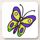 Farbenfrohe Butterfly Untersetzer (Vorderseite)