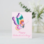 Farbenfrohe Butterfly | Valentinstag Postkarte (Stehend Vorderseite)