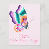 Farbenfrohe Butterfly | Valentinstag Postkarte (Vorderseite)