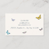 Farbenfrohe Butterfly Visitenkarte (Rückseite)