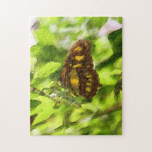 Farbenfrohe Butterfly Wasserfarben Kunst, Dichtung Puzzle (Vertikal)