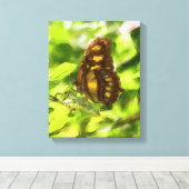 Farbenfrohe Butterfly Wasserfarben Sketch Natur Leinwanddruck (Insitu (Holzboden))