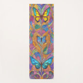 Farbenfrohe Butterfly Yoga Mat - Schönes Mosaik Yogamatte (Vorderseite)