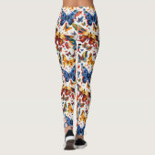 Farbenfrohe Butterfly zeichnend Leggings (Rückseite)