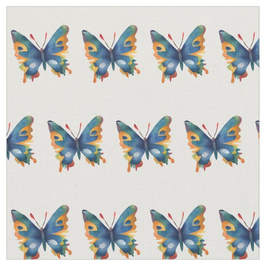 Farbenfrohe Butterfly zeichnend Stoff (Nahaufnahme)