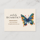 Farbenfrohe Butterfly zeichnend Visitenkarte (Vorderseite)