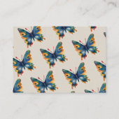 Farbenfrohe Butterfly zeichnend Visitenkarte (Rückseite)