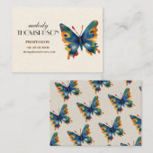 Farbenfrohe Butterfly zeichnend Visitenkarte (Vorne/Hinten)