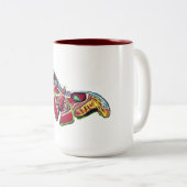 Farbenfrohe Butterfly Zweifarbige Tasse (VorderseiteRechts)