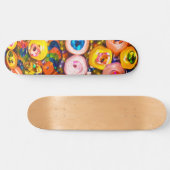 Farbenfrohe Button Juwelen Skateboard (Horizontal)