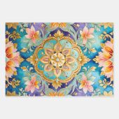 Farbenfrohe byzantinische Kunstschmiedetafeln Geschenkpapier Set (Vorderseite 3)