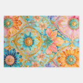 Farbenfrohe byzantinische Kunstschmiedetafeln Geschenkpapier Set (Vorderseite 2)