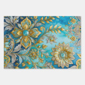 Farbenfrohe byzantinische Kunstschmiedetafeln Geschenkpapier Set (Vorderseite 3)