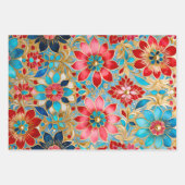 Farbenfrohe byzantinische Kunstschmiedetafeln Geschenkpapier Set (Vorderseite 2)