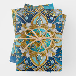 Farbenfrohe byzantinische Kunstschmiedetafeln Geschenkpapier Set