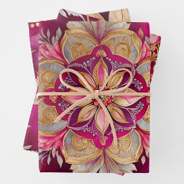 Farbenfrohe byzantinische Kunstschmiedetafeln Geschenkpapier Set