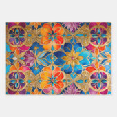 Farbenfrohe byzantinische Kunstschmiedetafeln Geschenkpapier Set (Vorderseite 2)