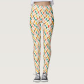 Farbenfrohe Cacti-Silhouetten Muster Leggings (Vorderseite)