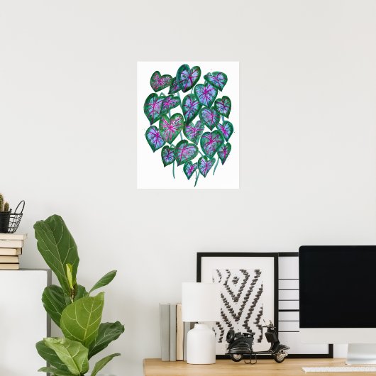 Farbenfrohe Caladia Poster (Heimbüro)