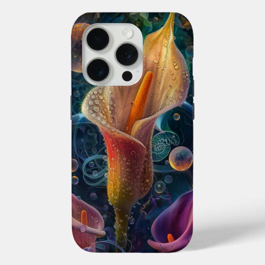 Farbenfrohe Calla-Blume Case-Mate iPhone Hülle (Rückseite)
