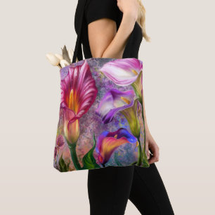 Farbenfrohe Calla-Lilien-Tragetasche Tasche
