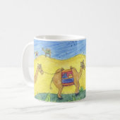 farbenfrohe Camels Kaffeetasse (Vorderseite Links)