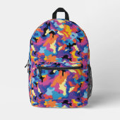 Farbenfrohe Camouflage Bedruckter Rucksack (Vorderseite)