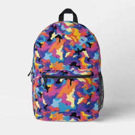 Farbenfrohe Camouflage Bedruckter Rucksack
