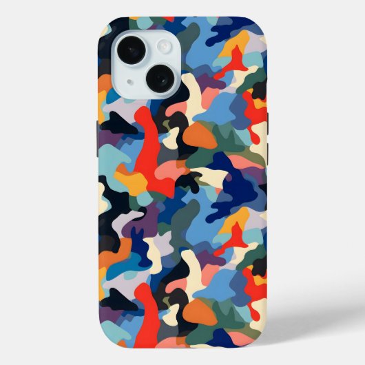 Farbenfrohe Camouflage Case-Mate iPhone Hülle (Rückseite)