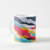 Farbenfrohe Camouflage: Polka Dot Vintag Kaffeetasse (Vorderseite Links)