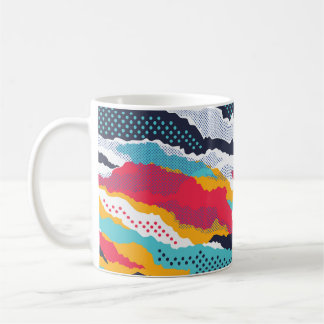 Farbenfrohe Camouflage: Polka Dot Vintag Kaffeetasse