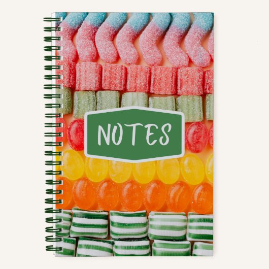 Farbenfrohe Candies SpiralNotebook Notizblock (Vorderseite)