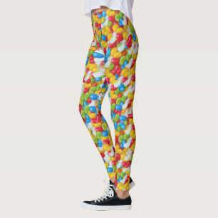 Farbenfrohe Candy Beans Delikatessen, Leggings