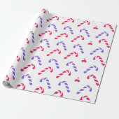 Farbenfrohe Candy Cane Muster Geschenkpapier (Ungerollt)