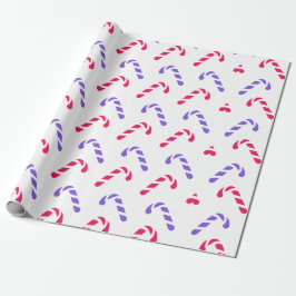 Farbenfrohe Candy Cane Muster Geschenkpapier