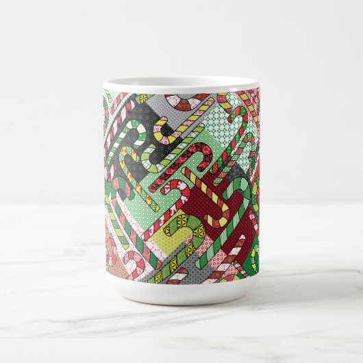 Farbenfrohe Candy Canes Kaffeetasse (Mittel)
