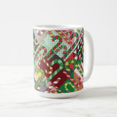 Farbenfrohe Candy Canes Kaffeetasse (VorderseiteRechts)
