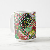 Farbenfrohe Candy Canes Kaffeetasse (Vorderseite Links)